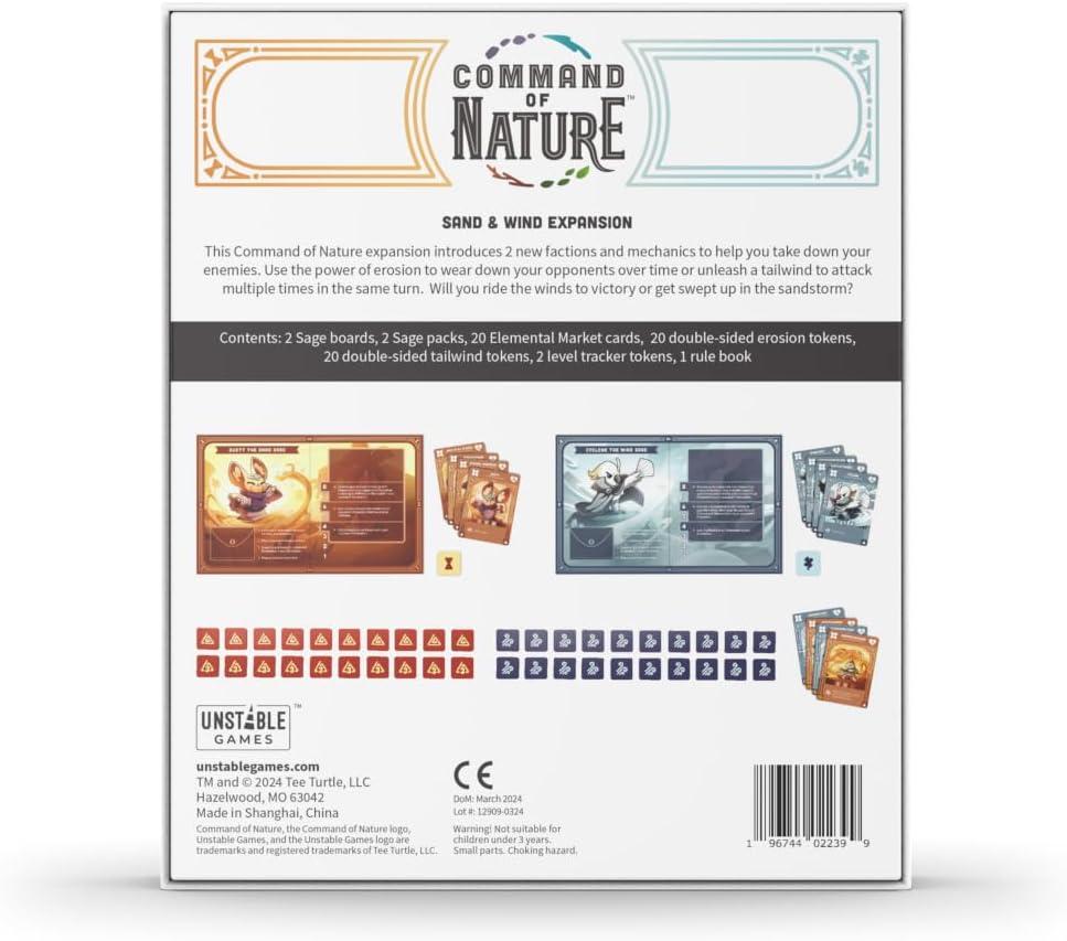 imageCommand of Nature Expansion Sand ampamp Wind Expansion A Competitive Strategic DeckBuilding Card Game for Kids Teens Adults Great for Family Game NightSand and Wind Expansion