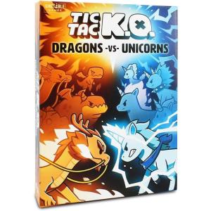 Unstable Games – Tic Tac K.O. : Dragons vs. Unicorns Base Game – Quick-to-learn team card game for kids, teens, & adults – Adorably ruthless twist on Tic Tac Toe – 2-4 players – Great for game night(Tic Tac KO Base Game)