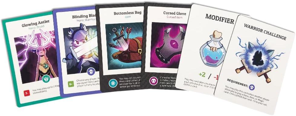 image:imageUnstable Games Here to Slay Berserkers and Necromancers Play Mat Set of 2 Neoprene Fantasy Adventure Gaming Mats for Kids Teens and AdultsExpansion Warriors and Druids